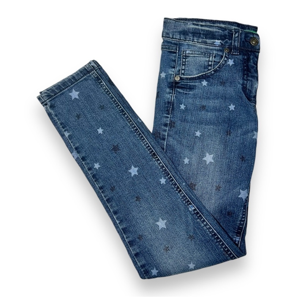 United Colors of Benetton Girl’s Stamped Skinny Jeans Medium Wash Size Large